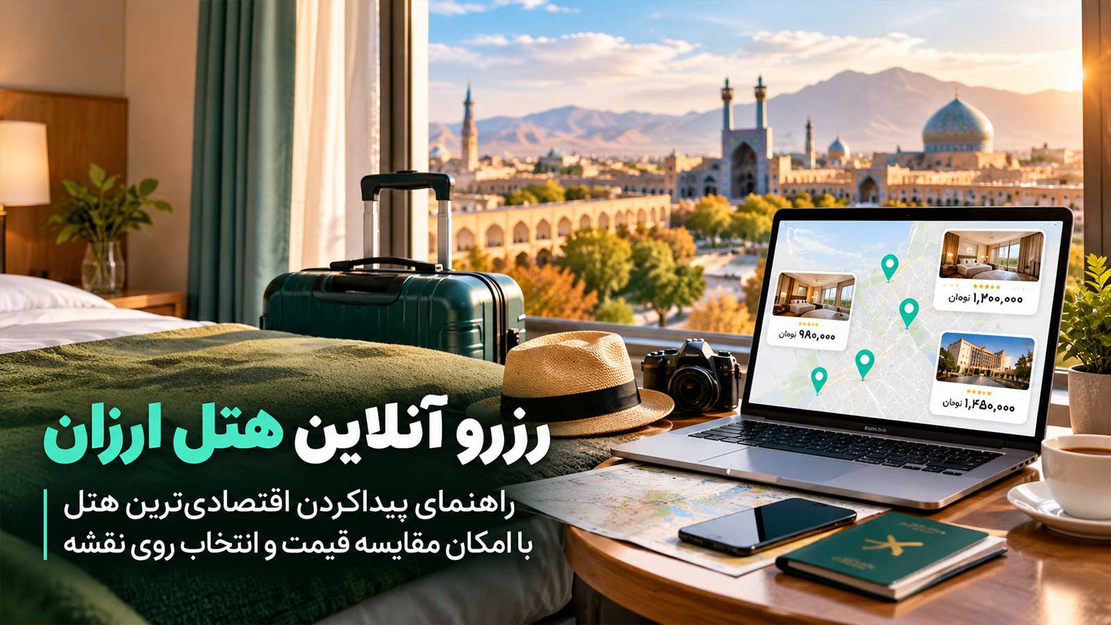 رزرو آنلاین هتل ارزان؛ راهنمای پیداکردن اقتصادی‌ترین هتل با امکان مقایسه قیمت و انتخاب روی نقشه